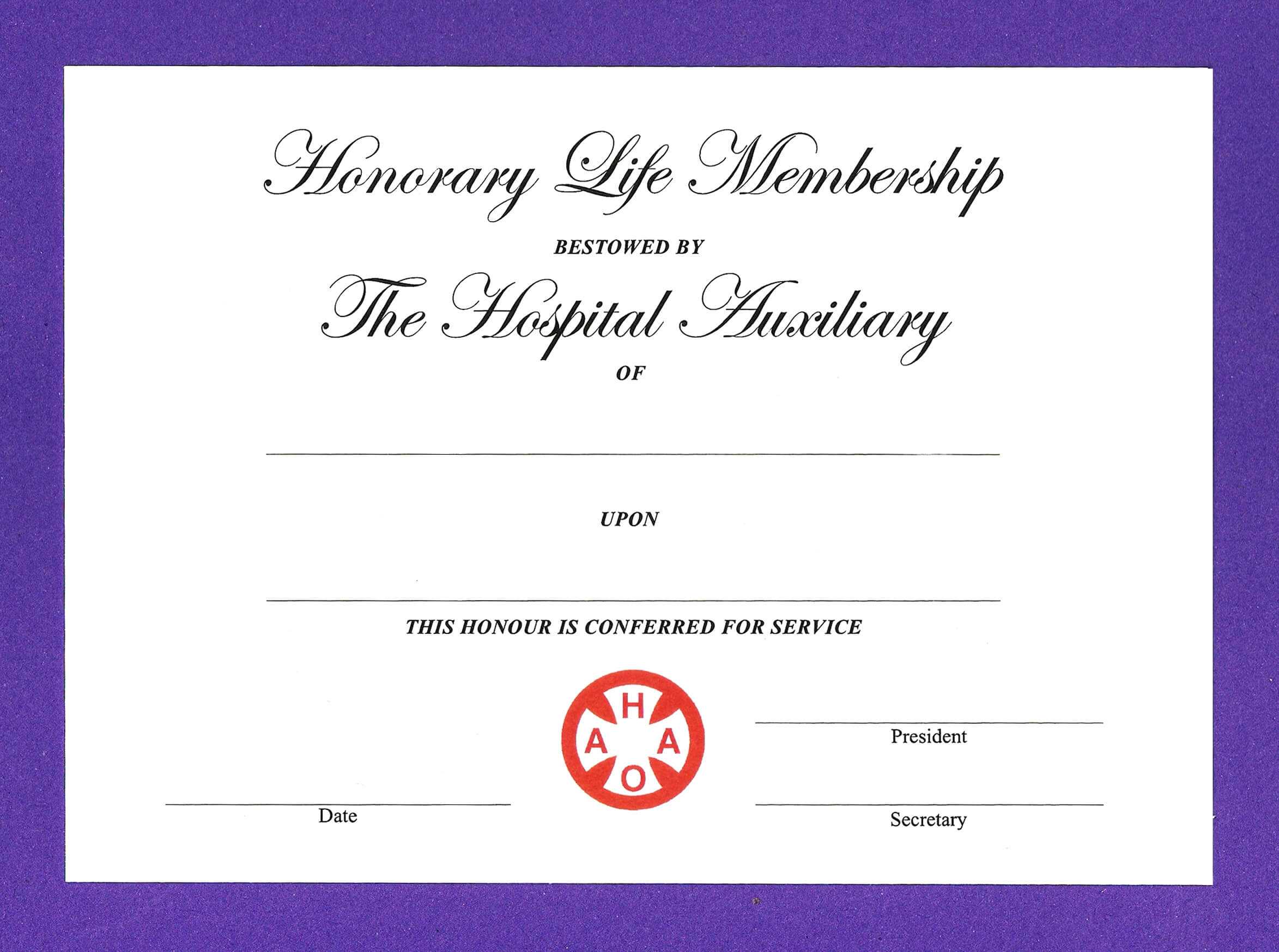 14+ Honorary Life Certificate Templates - Pdf, Docx | Free inside Life Membership Certificate Templates