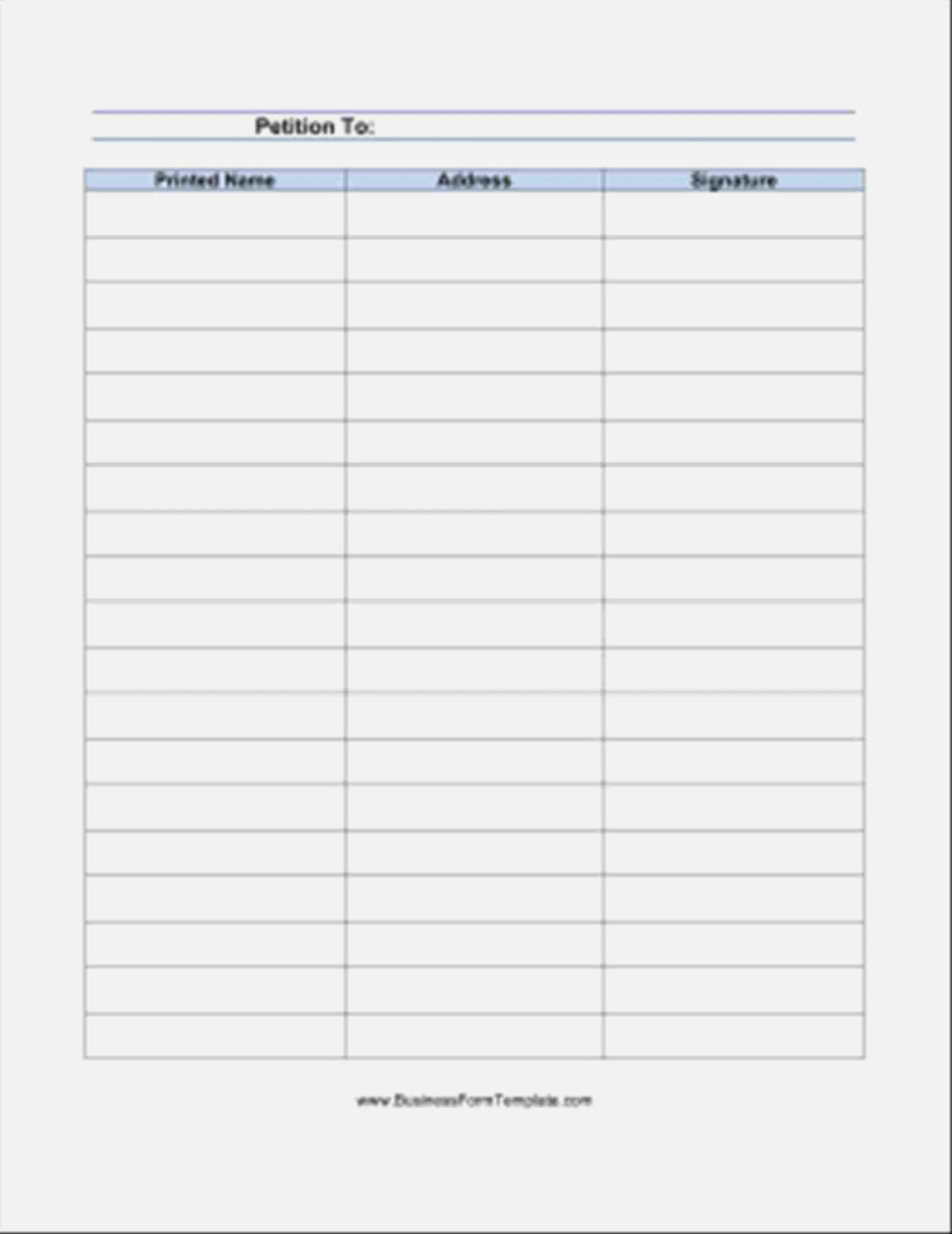 14 Petition Form Template | Realty Executives Mi : Invoice With Blank Petition Template