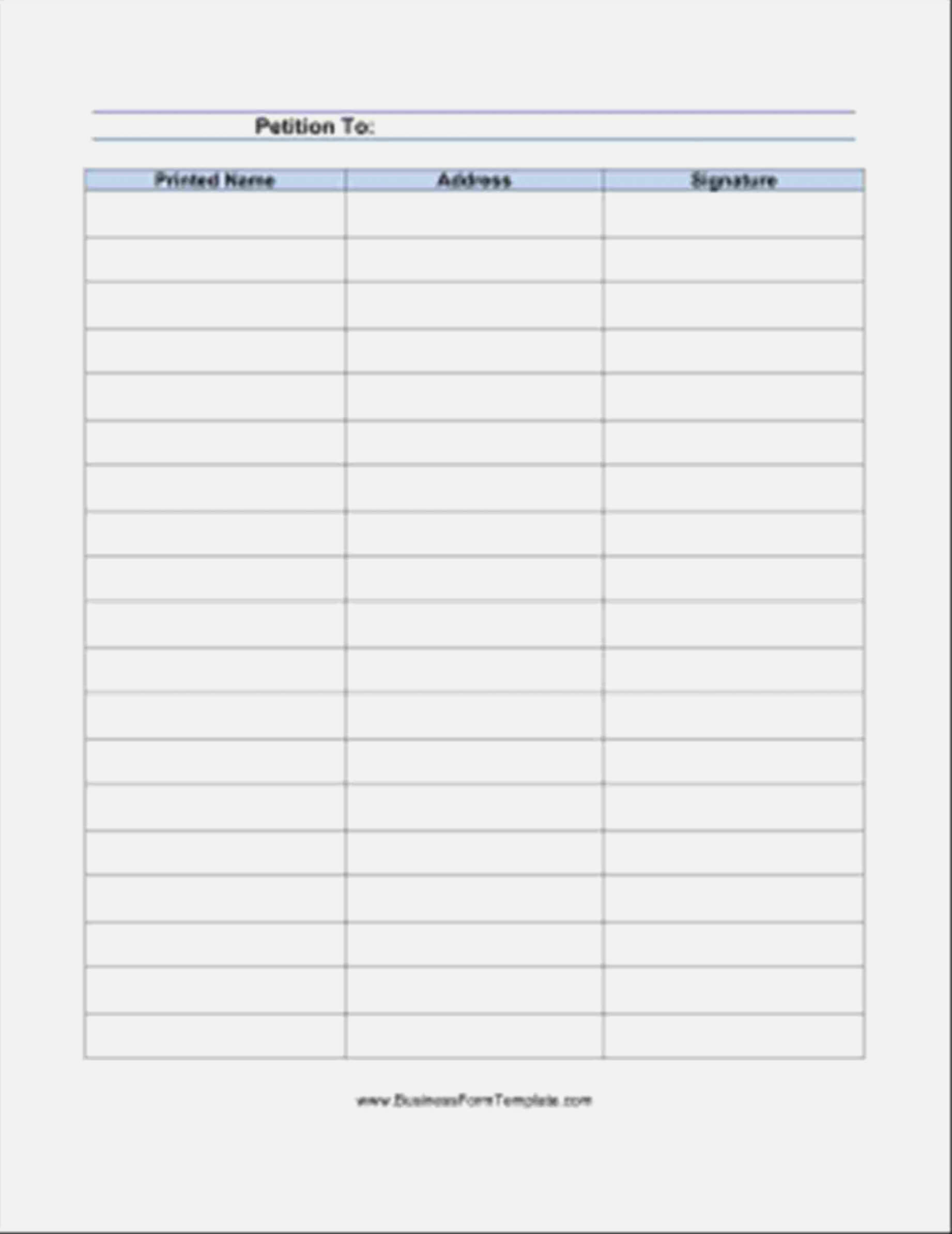 14 Petition Form Template | Realty Executives Mi : Invoice With Blank Petition Template