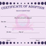 15+ Adoption Certificate Templates | Free Printable Word Intended For Editable Birth Certificate Template