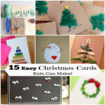 15 Diy Christmas Cards Kids Can Make! | Letters From Santa Blog With Diy Christmas Card Templates