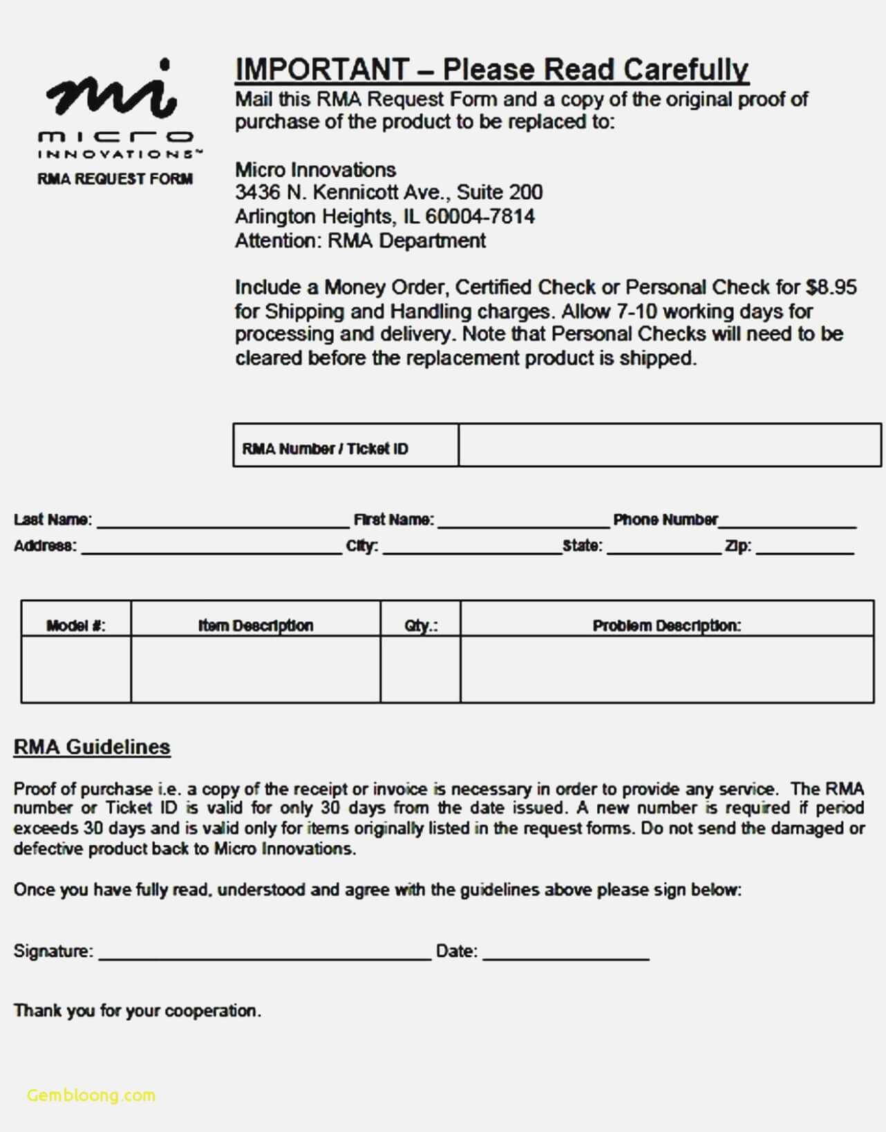 15 Easy Rules Of Rma Form | Realty Executives Mi : Invoice for Rma Report Template