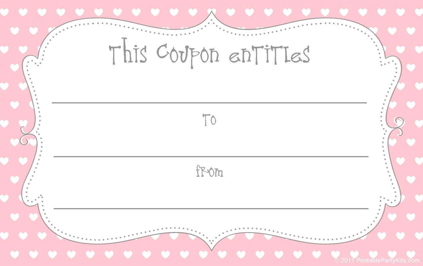 15 Sets Of Free Printable Love Coupons And Templates In Blank Coupon Template Printable