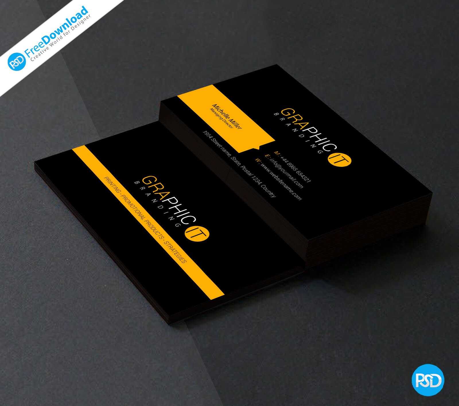 150+ Free Business Card Psd Templates Pertaining To Visiting Card Templates Psd Free Download