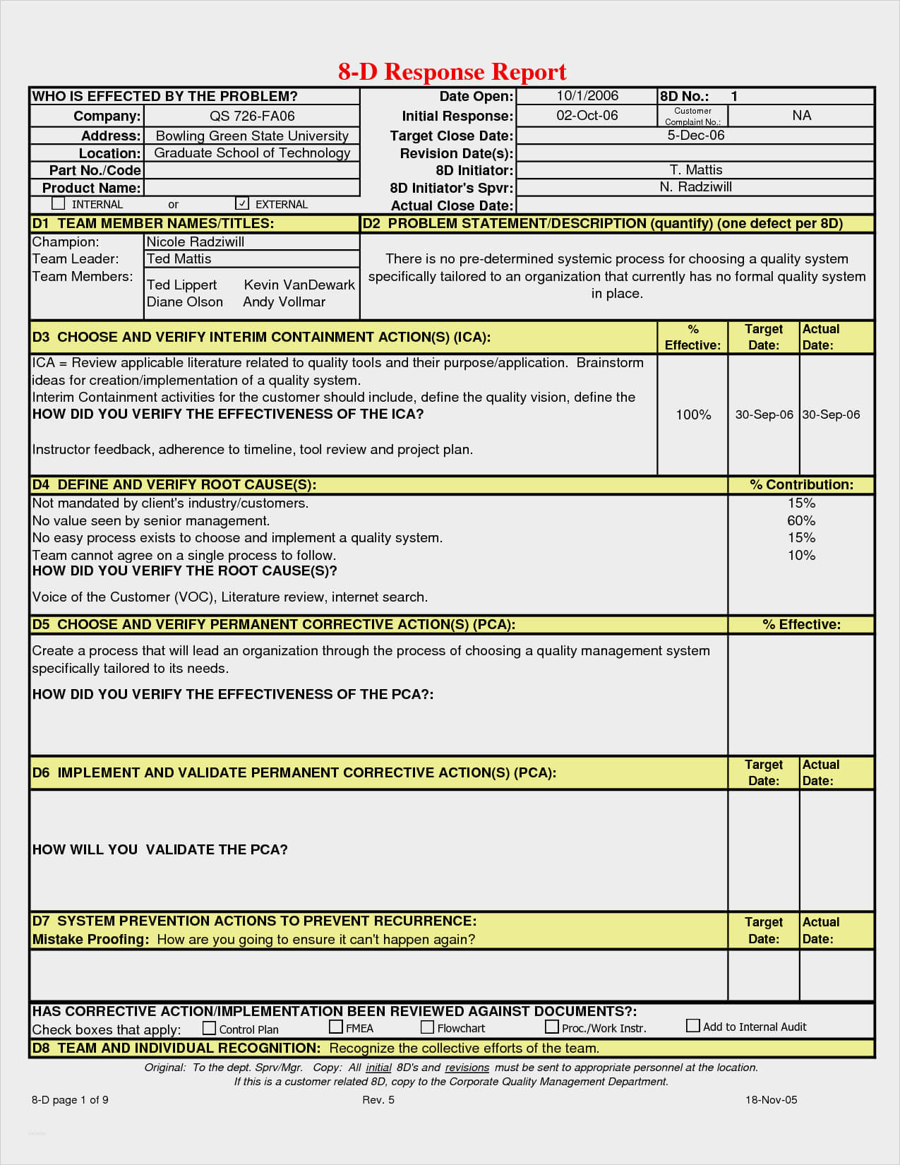 17. 8D Report Vorlage Word Herunterladen 8D Report Vorlage Inside 8D Report Template Xls