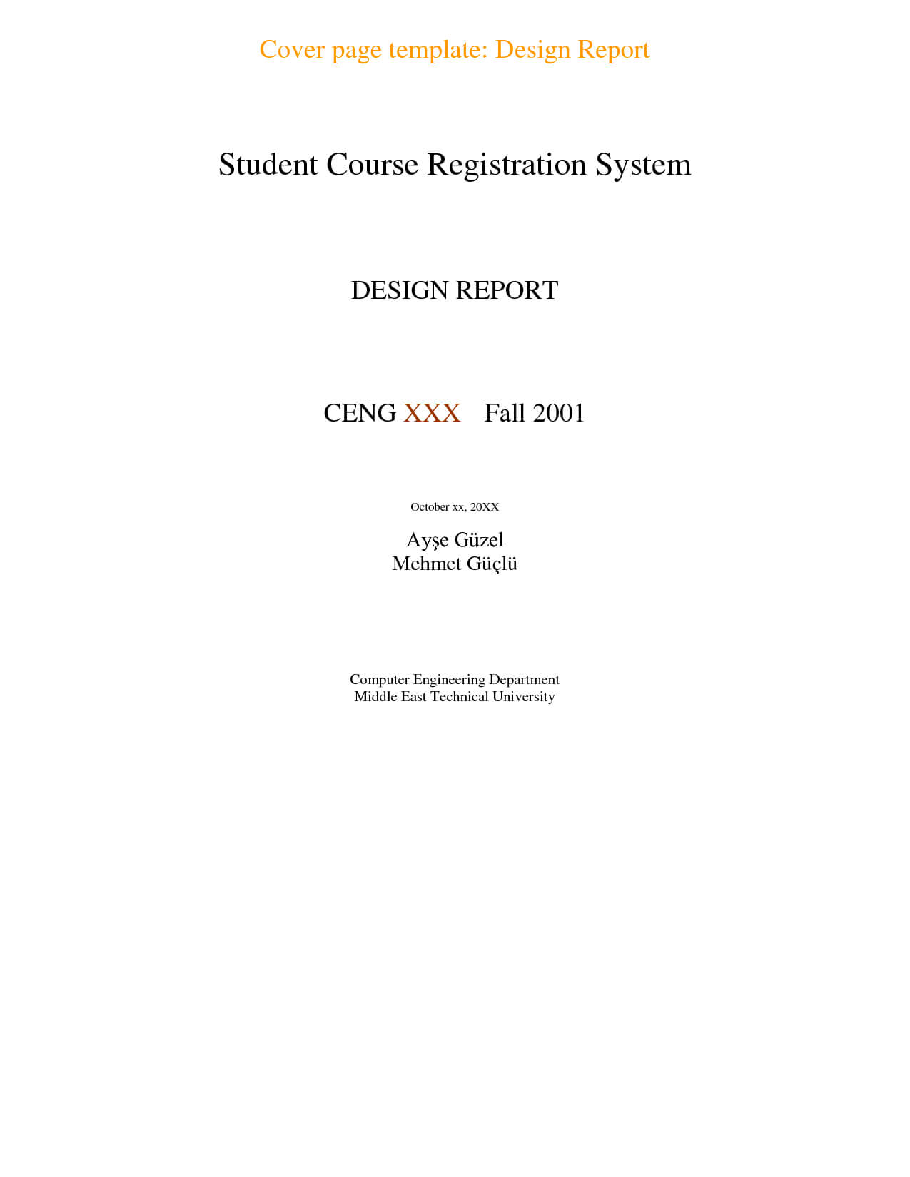 17 Design Report Cover Page Images – Report Cover Page Pertaining To Technical Report Cover Page Template