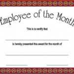 17+ Employee Of The Month Template | This Is Charlietrotter With Employee Of The Month Certificate Templates