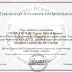 18Th International Conference On Education, Learning And Pertaining To Leadership Award Certificate Template