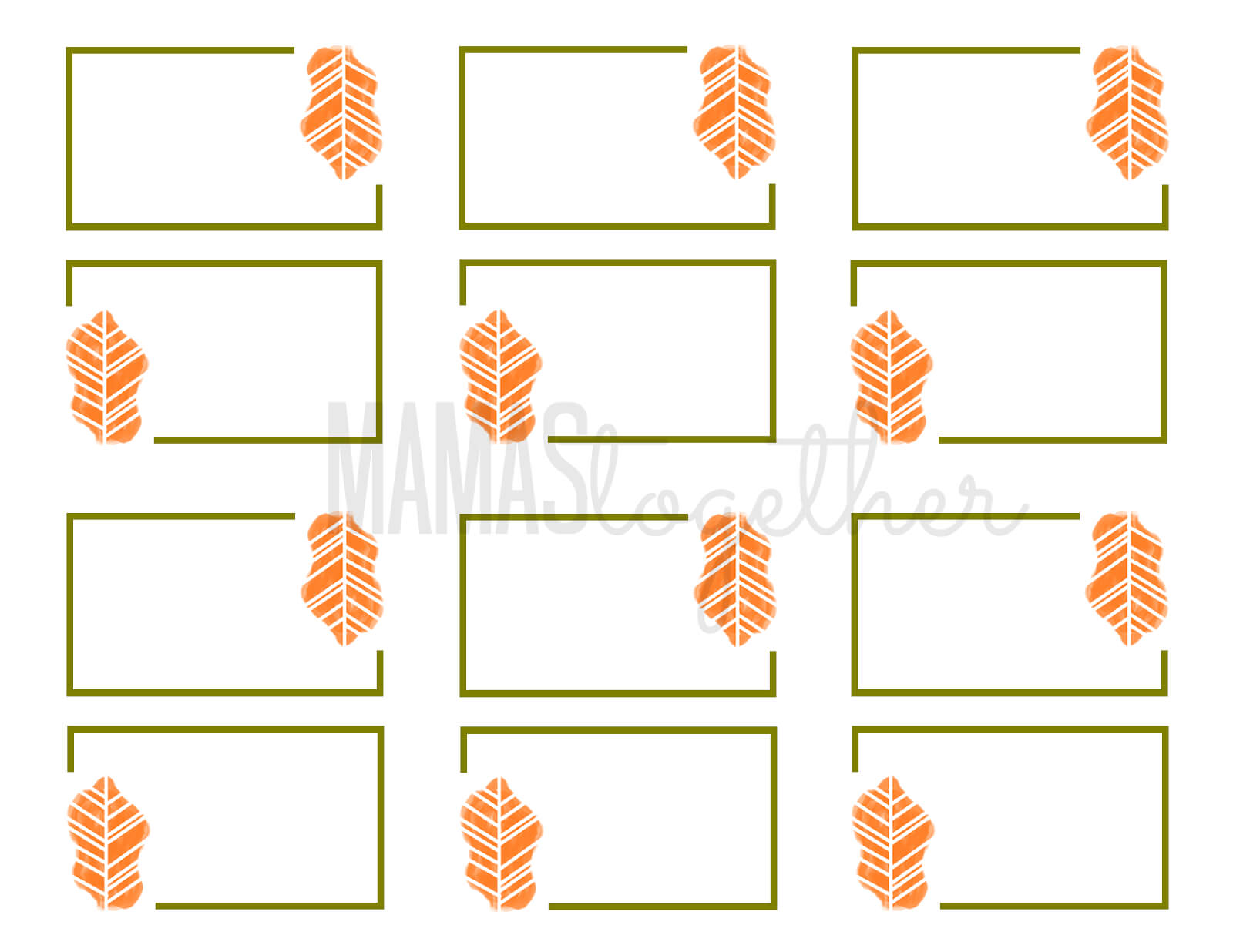 19 Elegant & Fun Printable Place Cards | Kittybabylove Regarding Thanksgiving Place Card Templates