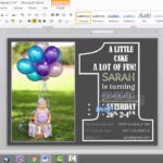 1St Birthday Invitation Template For Ms Word Pertaining To Birthday Card Template Microsoft Word