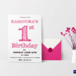 1St Birthday Party Invitation Card Template Intended For Birthday Card Publisher Template