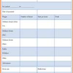 2+ Blank Payslip Template | Salary Slip With Regard To Blank Payslip Template