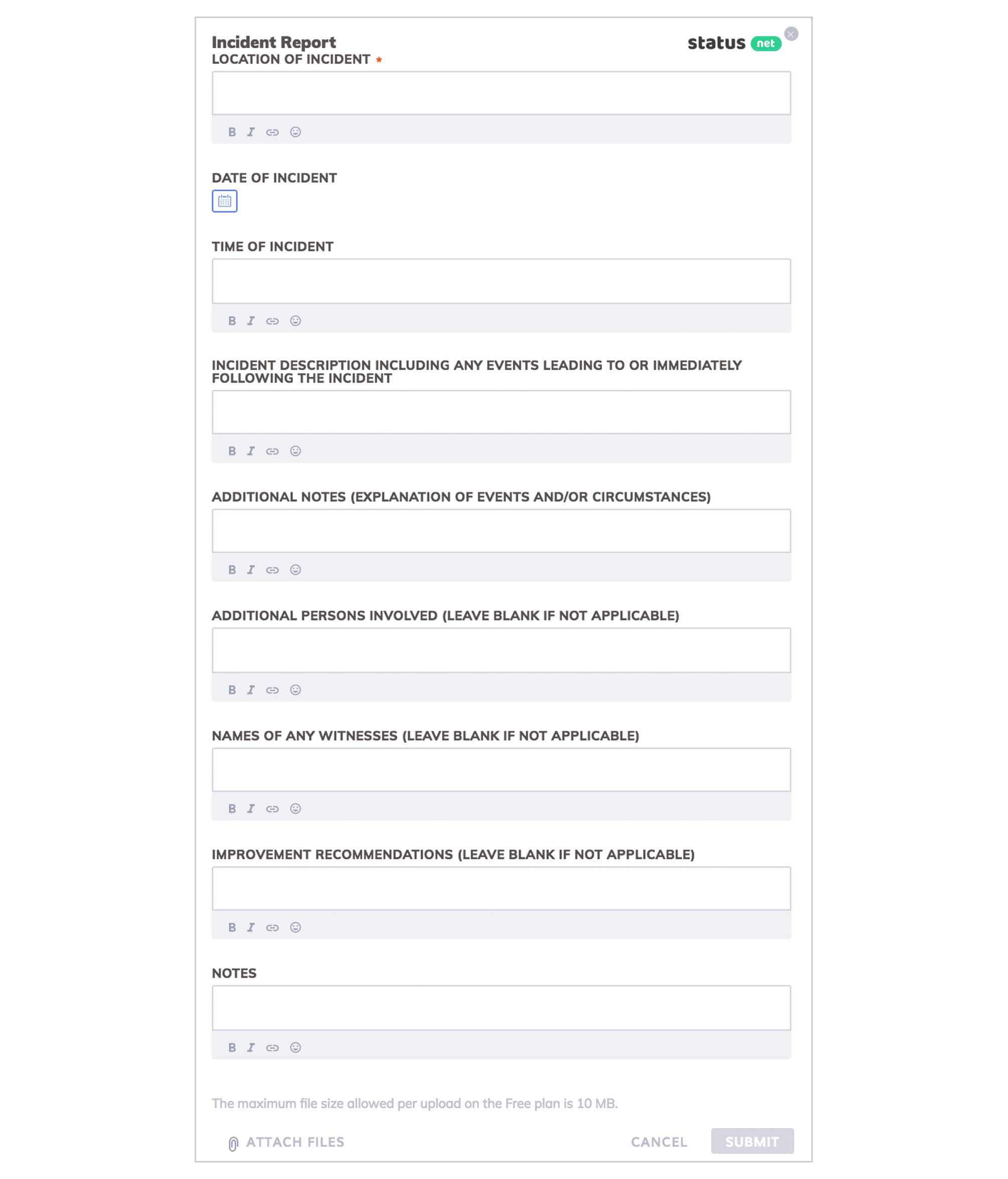 2 Key Elements Of A Near Miss Report [Free Form Templates] With Near Miss Incident Report Template