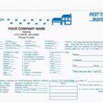 2 Part Pest Control Inspection Form, Carbonless, 8 1/2" X 5 Within Pest Control Inspection Report Template