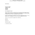 2 Weeks Notice Letter Resignation Week Words Hdwriting Of With Regard To Two Week Notice Template Word