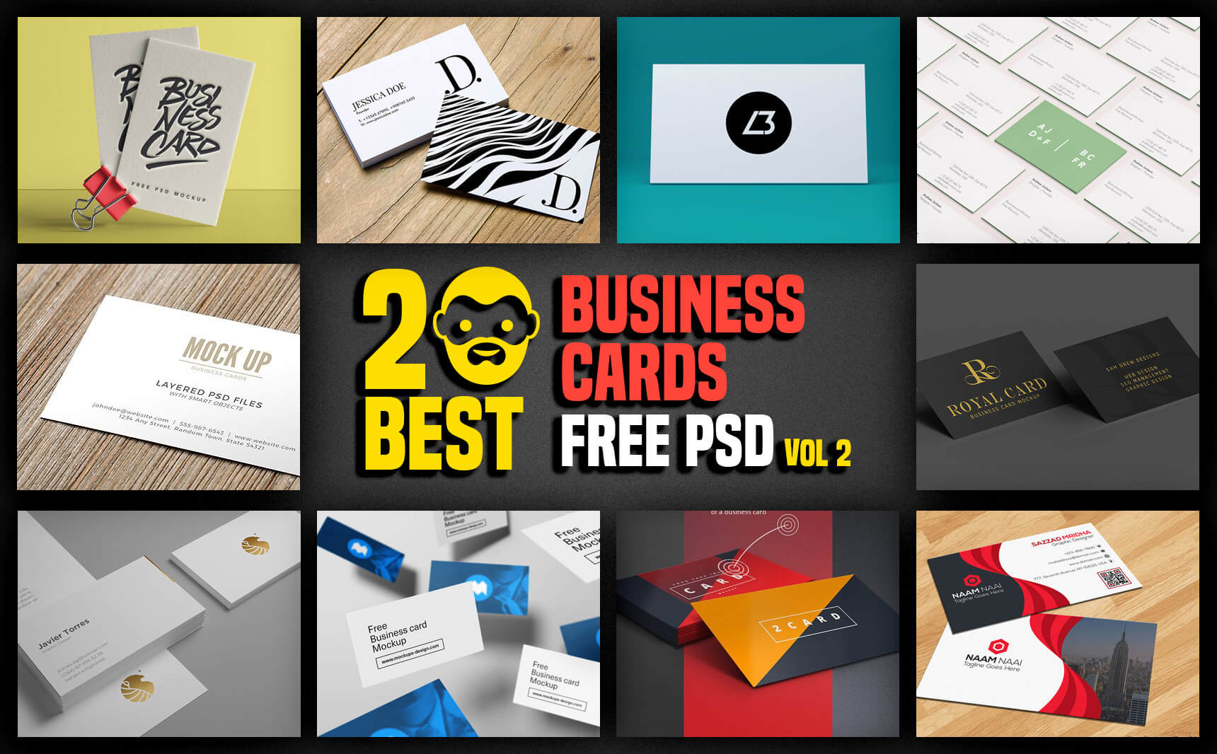 20 Best Business Cards Free Psd Vol 2 | Psddaddy Intended For Business Card Maker Template