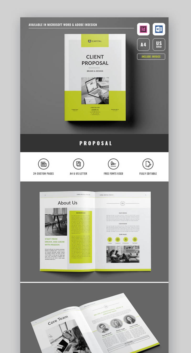20 Best Proposal Templates 2019 – Creative Touchs Pertaining To Free Business Proposal Template Ms Word