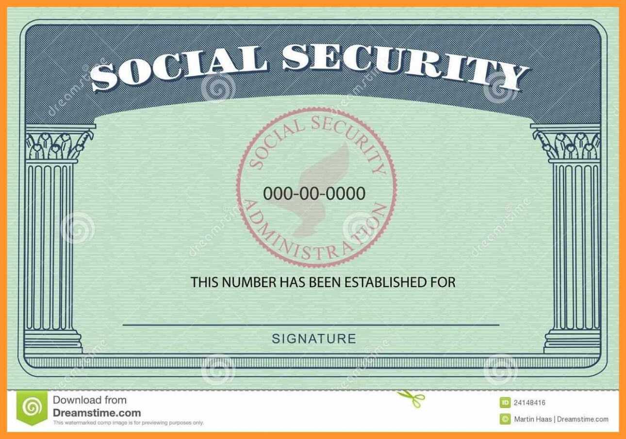 20+ Blank Social Security Card Template Regarding Blank Social Security Card Template