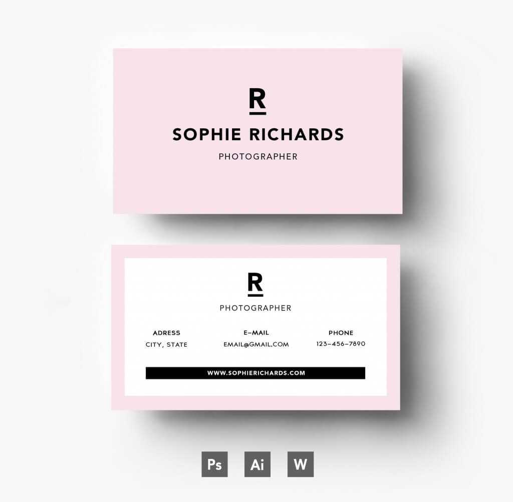 20 Examples Of A Stylish Business Card Photoshop Template Regarding Photoshop Name Card Template