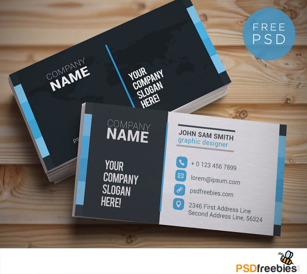 20+ Free Business Card Templates Psd – Download Psd Regarding Name Card Design Template Psd