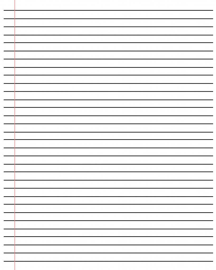 20+ Free Printable Blank Lined Paper Template In Pdf & Word With Ruled Paper Word Template