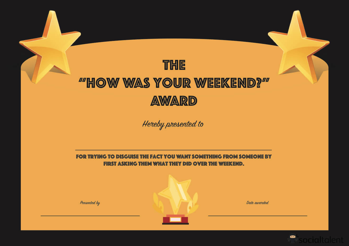 20 Hilarious Office Awards To Embarrass Your Colleagues With Funny Certificate Templates