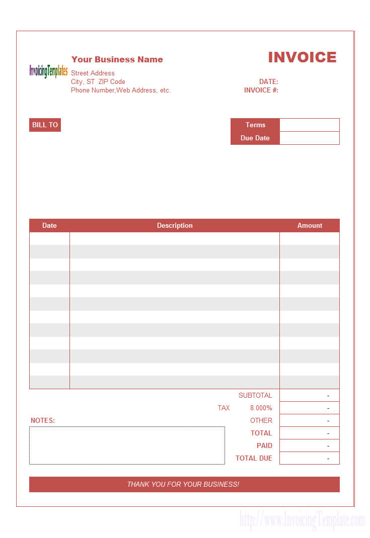 20 Microsoft Office Invoice Templates Free Download Throughout Microsoft Office Word Invoice Template