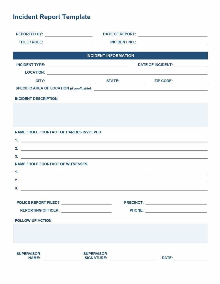 20+ Police Report Template & Examples [Fake / Real] ᐅ For Fake Police Report Template