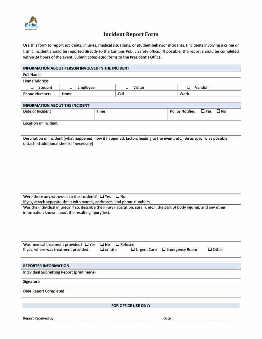 20+ Police Report Template & Examples [Fake / Real] ᐅ Inside Police Incident Report Template