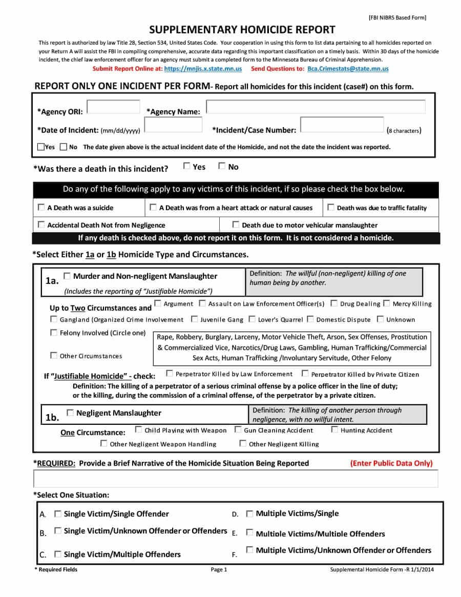20+ Police Report Template & Examples [Fake / Real] ᐅ Pertaining To Police Report Template Pdf