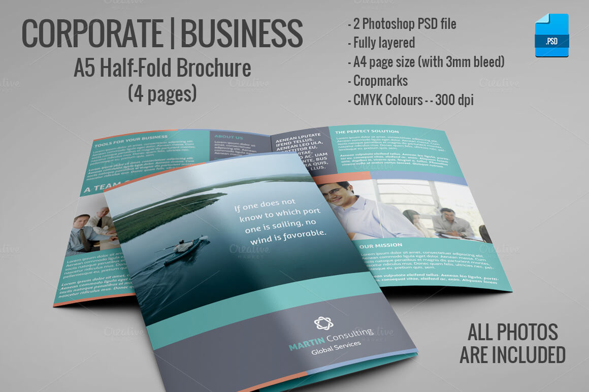 20 Single Fold Brochure Templates Intended For Half Page Brochure Template