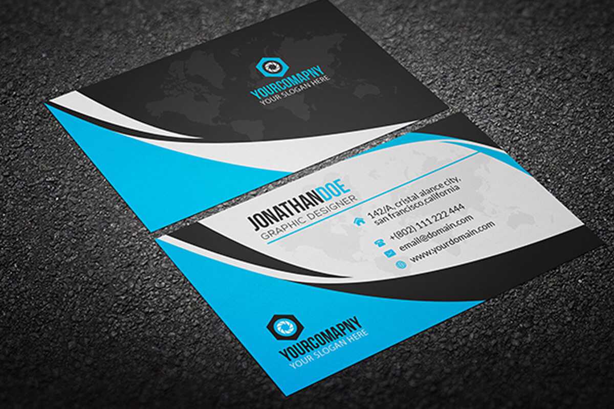 200 Free Business Cards Psd Templates – Creativetacos Inside Psd Name Card Template