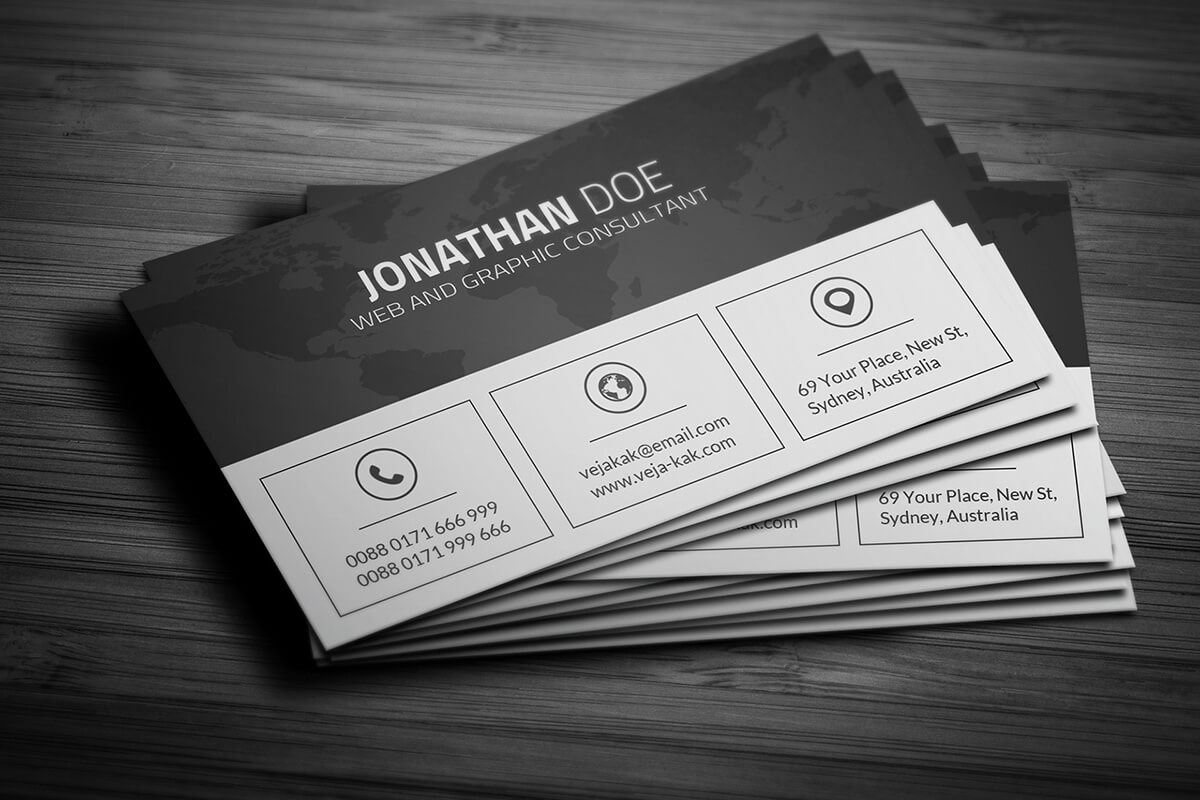 200 Free Business Cards Psd Templates – Creativetacos Intended For Black And White Business Cards Templates Free