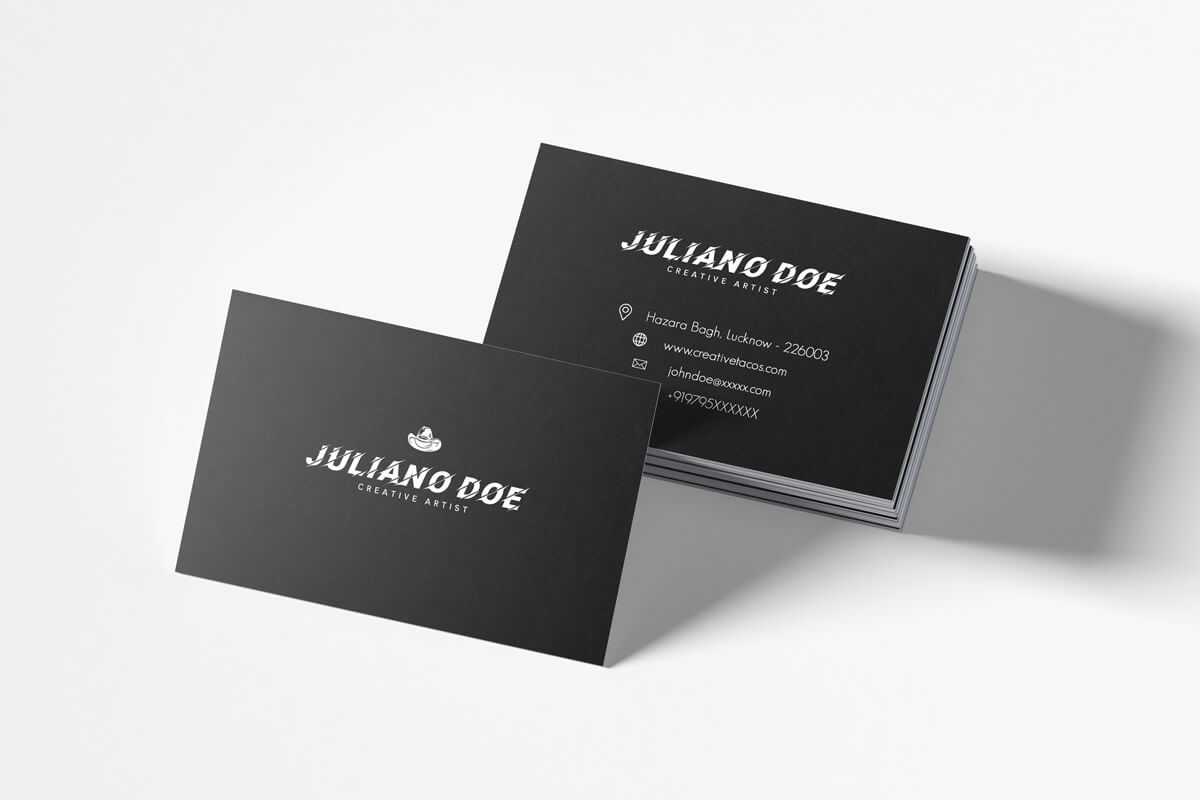 200 Free Business Cards Psd Templates – Creativetacos With Name Card Design Template Psd