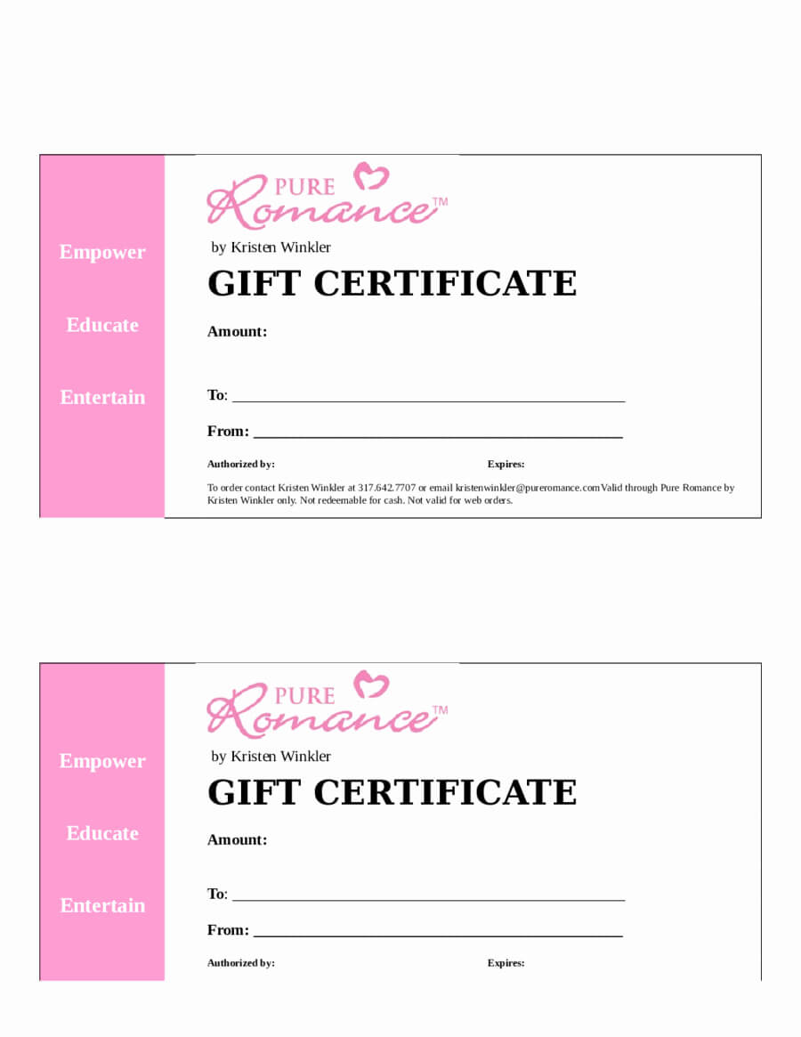 2018 Gift Certificate Form Fillable Printable Pdf Intended For Fillable Gift Certificate Template Free