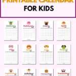 2019 Free Printable Calendar For Kids ('cause Children Love Throughout Blank Calendar Template For Kids