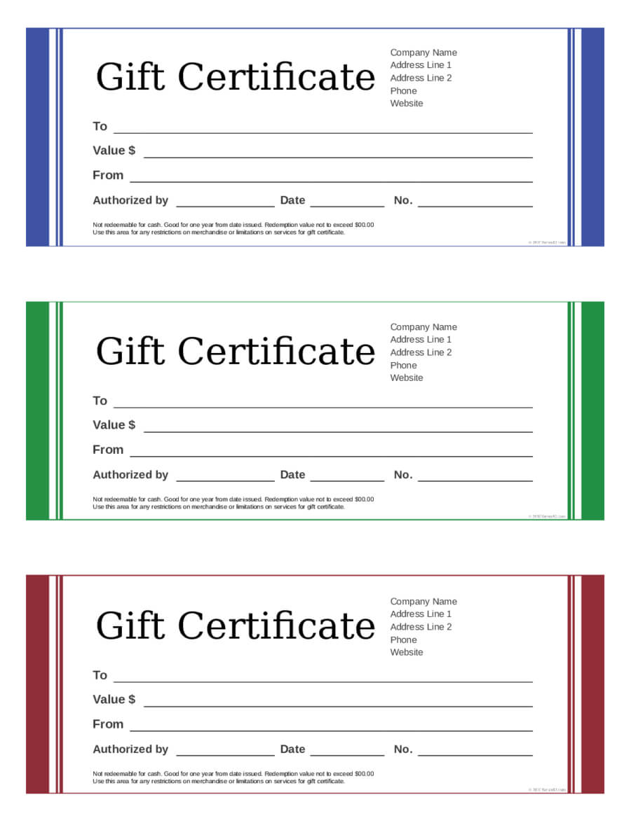 2019 Gift Certificate Form – Fillable, Printable Pdf & Forms Regarding Fillable Gift Certificate Template Free