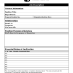 2019 Job Description Template – Fillable, Printable Pdf In Job Descriptions Template Word