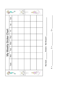 Blank Sticker Chart Template