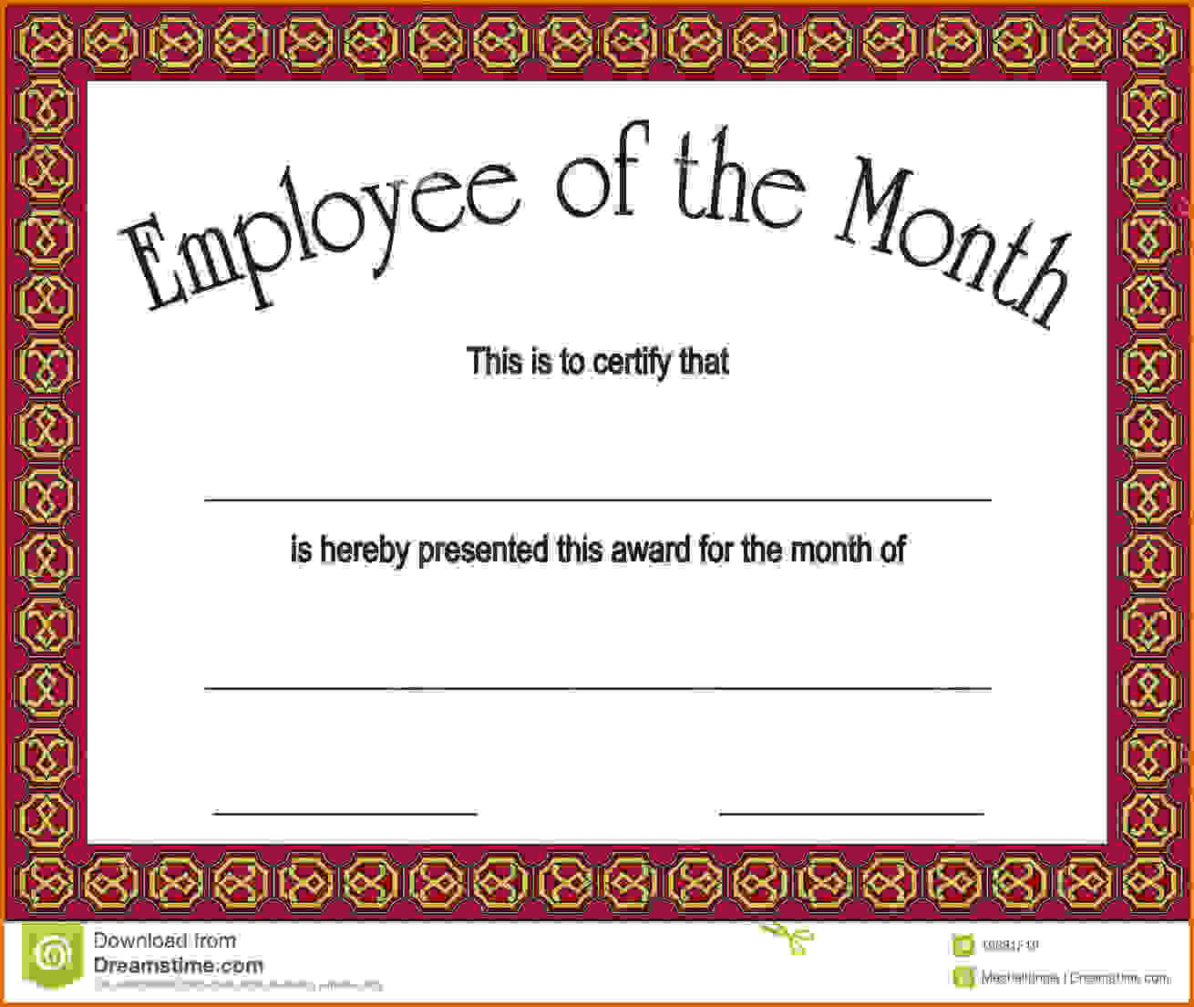 21 Images Of Employe Of The Month Template | Unemeuf Throughout Employee Of The Month Certificate Template With Picture