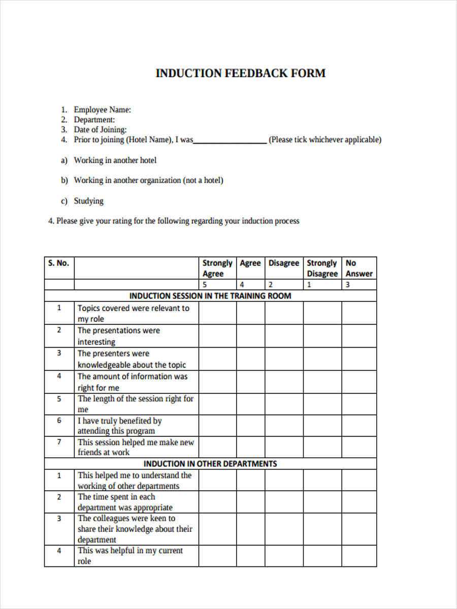 22+ Training Feedback Form Formats Inside Training Feedback Report Template