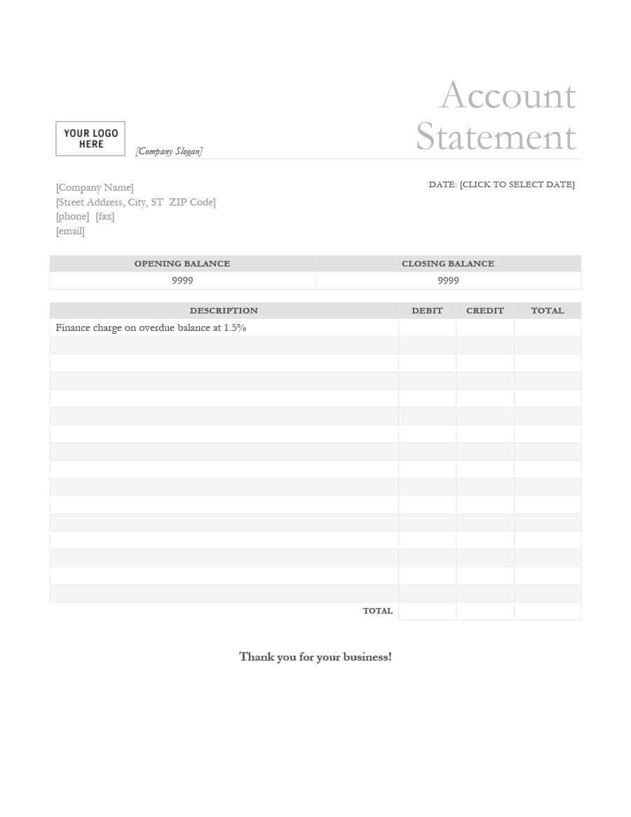 23 Editable Bank Statement Templates [Free] ᐅ Template Lab Pertaining To Credit Card Statement Template Excel