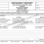 23 Images Of Deficiency Rent Template | Unemeuf Pertaining To Construction Deficiency Report Template