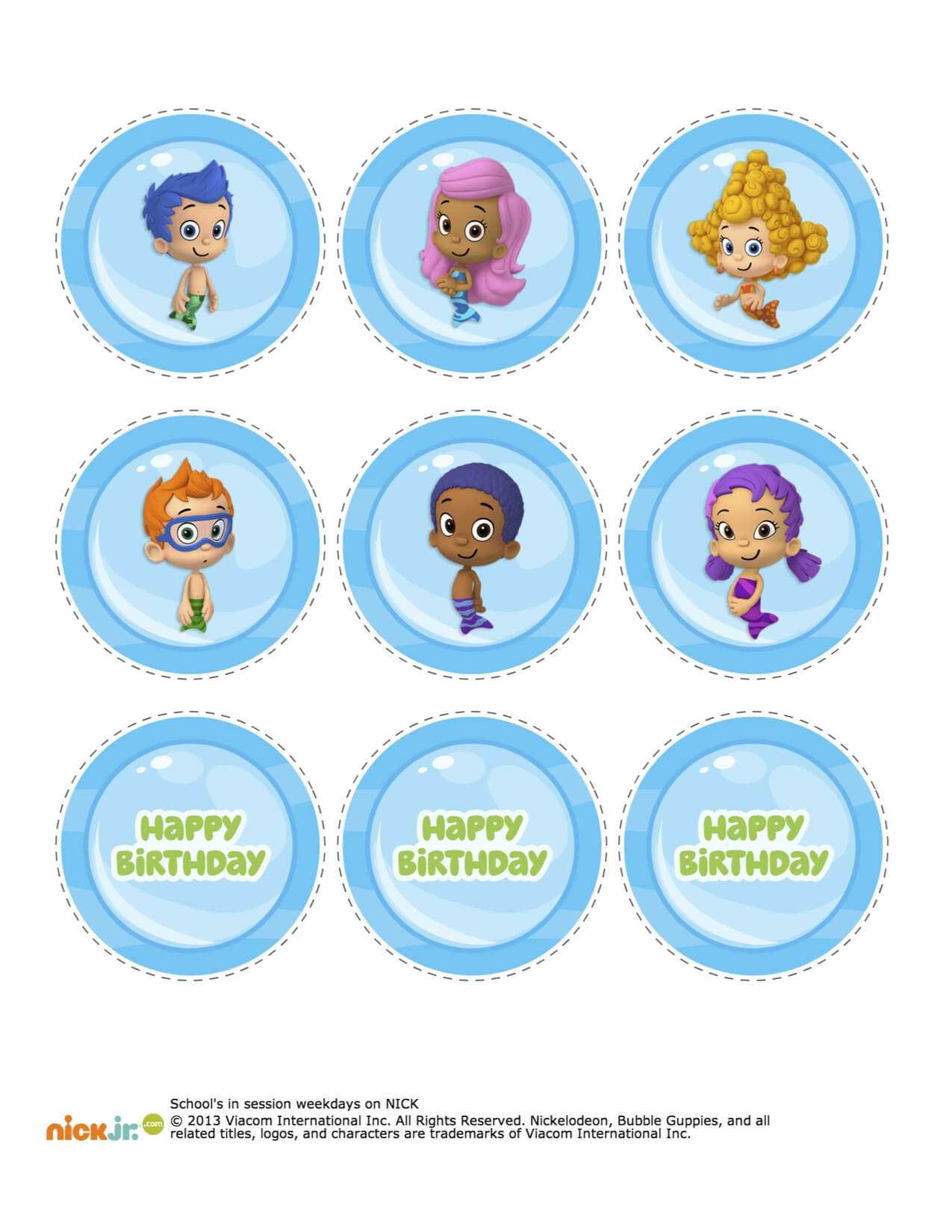 24 Images Of Bubble Guppies Banner Template | Netpei With Regard To Bubble Guppies Birthday Banner Template