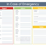 24 Images Of Emergency Card Template For High School Pertaining To Emergency Contact Card Template