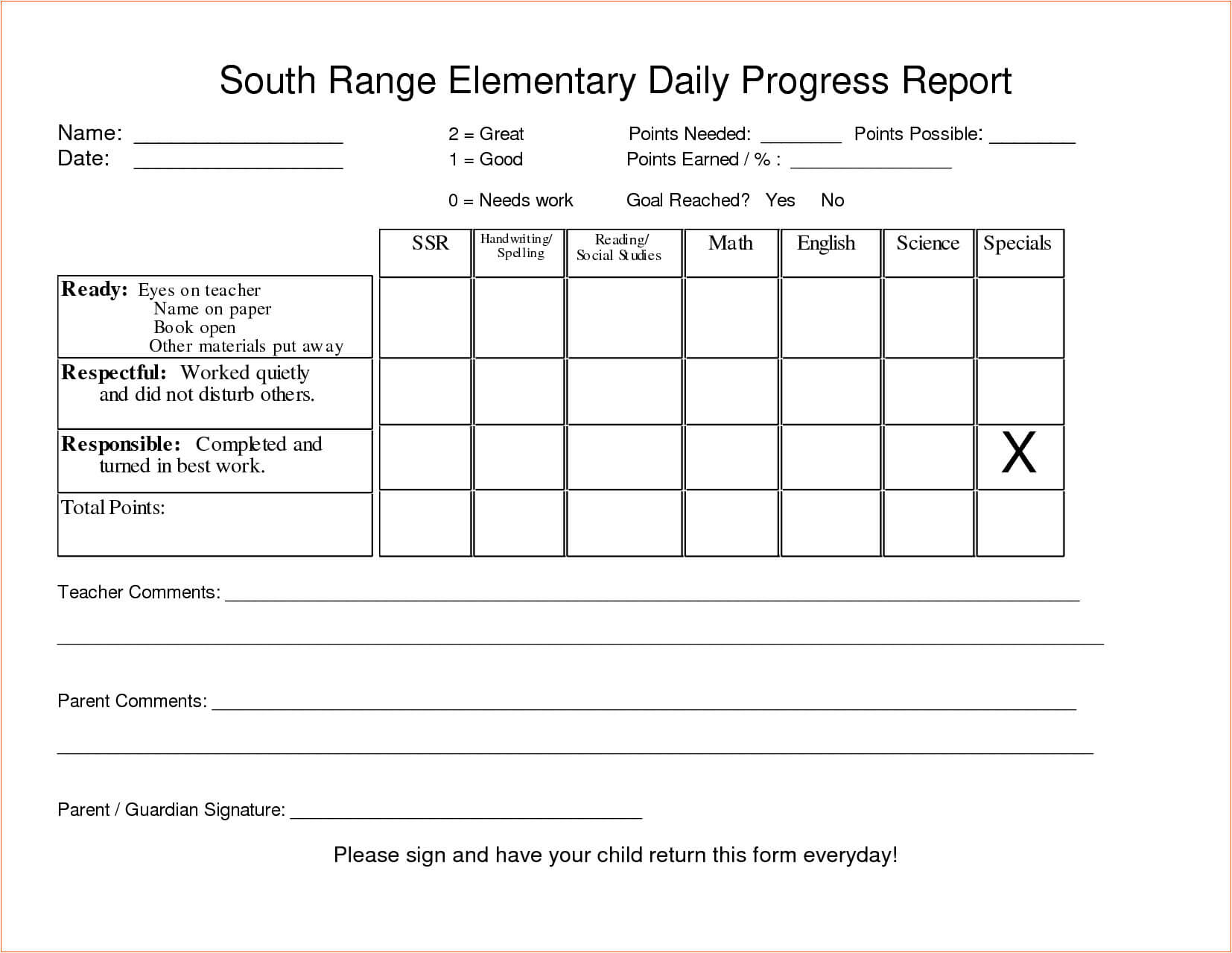 25 Amazing Student Progress Report Template – Sampletemplate.co Within Student Progress Report Template