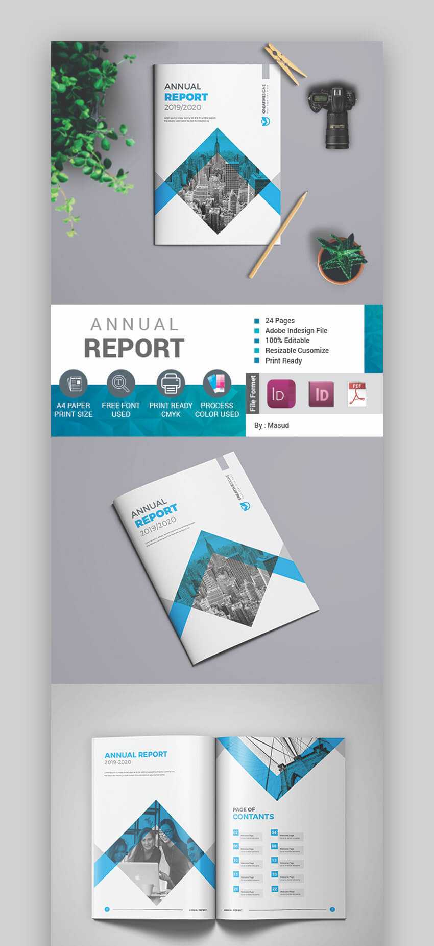 25+ Annual Report Templates – With Awesome Indesign Layouts Intended For Illustrator Report Templates