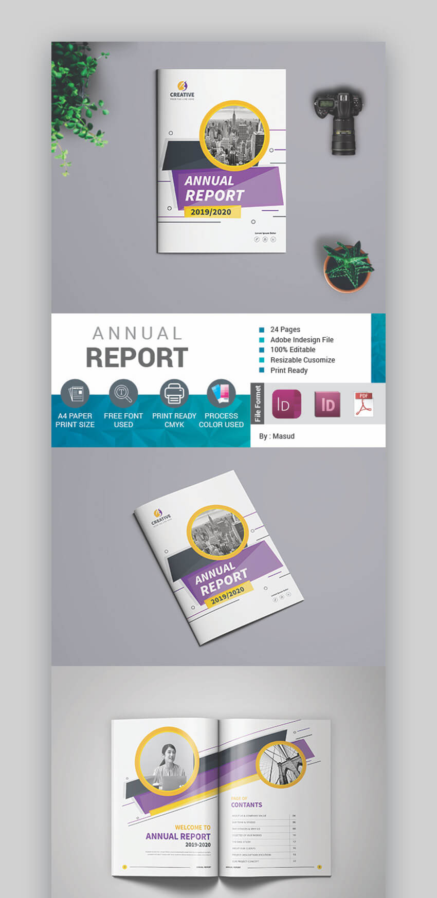 25+ Annual Report Templates – With Awesome Indesign Layouts Intended For Summary Annual Report Template