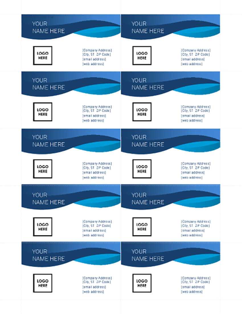 25+ Free Microsoft Word Business Card Templates (Printable With Regard To Ms Word Business Card Template