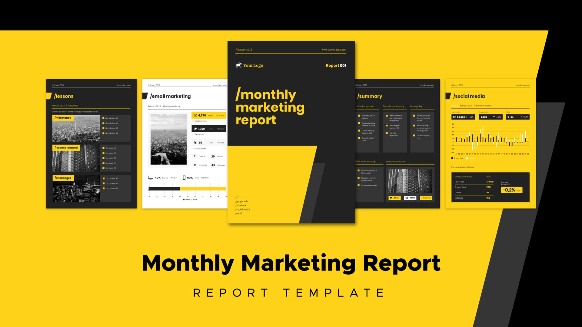 25 Powerful Report Presentations And How To Make Your Own With Regard To Monthly Report Template Ppt